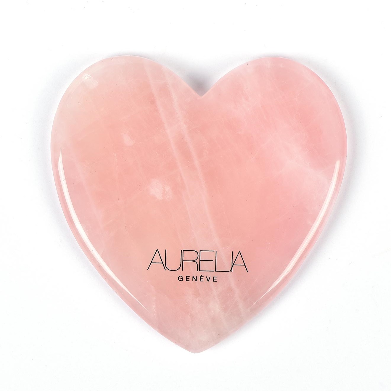 AURELIA GENÈVE - ROSE QUARTZ FLAT HEART GUA SHA - Yassı Kalp Şekilli Gua Sha Taşı -  Pembe Kuvars