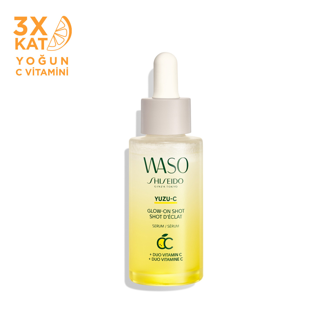 SHISEIDO - WASO YUZU-C GLOW-ON SHOT SERUM - C Vitamini İçeren ve Cilde Anında Parlaklık & Nem Veren 2 Fazlı Serum