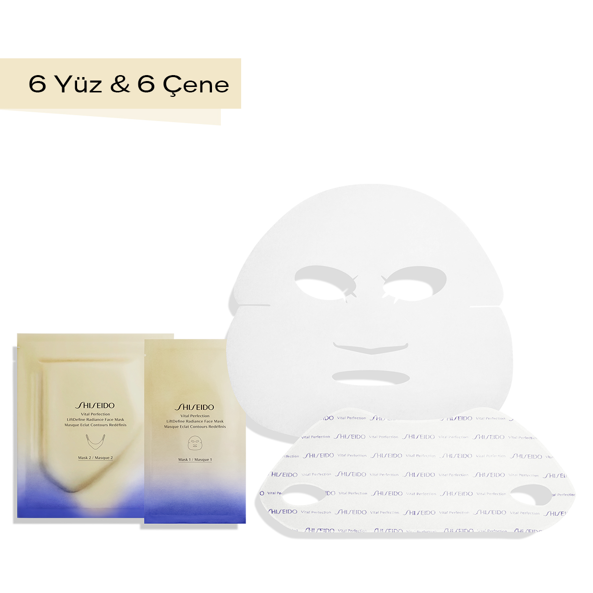 SHISEIDO - VITAL PERFECTION LIFTDEFINE RADIANCE FACE MASK - Yüz & Jawline (Kontur çizgisi) Şekillendirme ve Toparlama Uzmanı Maske