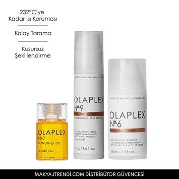 OLAPLEX - ANTI-FRIZZ TRIO - Elektriklenme Karşıtı Nemlendirici & Bağ Güçlendirici Üçlü Set