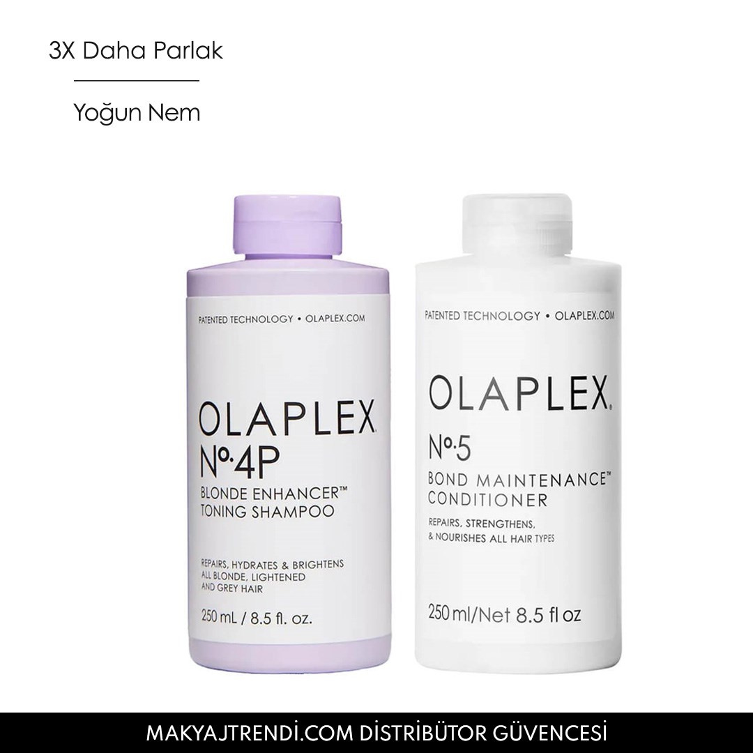 OLAPLEX - BLONDE ENHANCER DUO - Sarı Saçların Rengini Koruyan & Canlandıran Bağ Güçlendirici İkili Bakım Seti