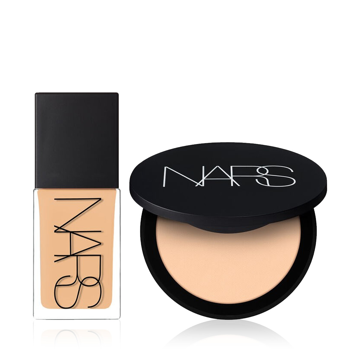NARS - LIGHT ON LOCK BUNDLE - Cilt Bakım Etkili Fondöten & Silgi Pudra Seti