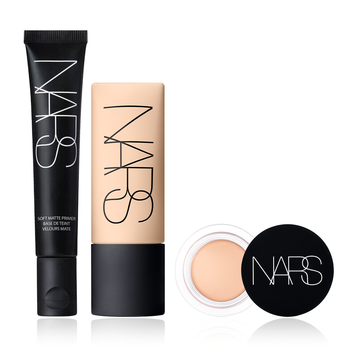 NARS - SOFT MATTE PERFECTION BUNDLE - Primer & Silgi Kapatıcı & Silgi Fondöten Seti