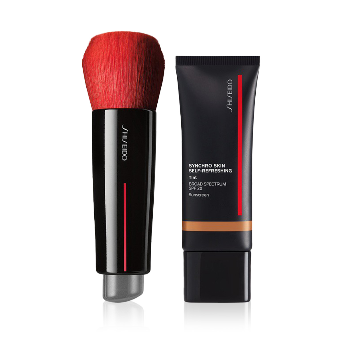 SHISEIDO - TINT FOUNDATION & BRUSH BUNDLE - Renkli Nemlendirici & Çift Taraflı Yüz Fırçası Seti