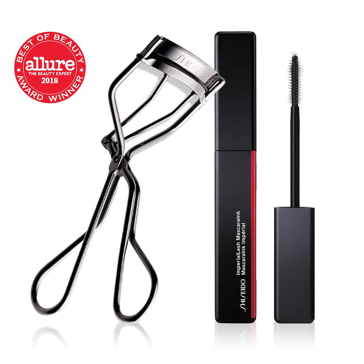 SHISEIDO - EYELASH CURLER & IMPERIAL LASH MASCARA INK SET - Hacim ve Uzatma Uzmanı Maskara & Kirpik Kıvırıcı Aparat Seti