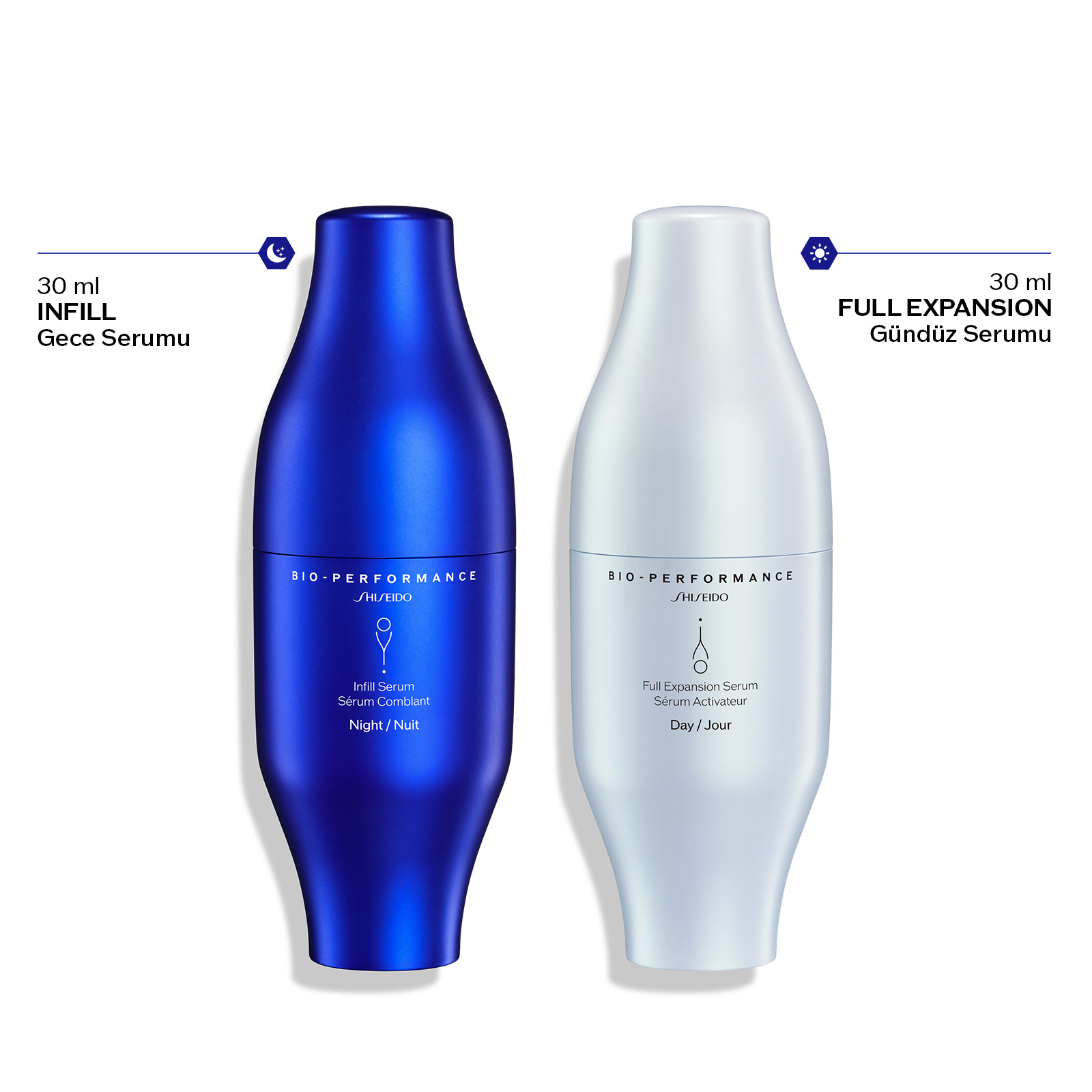 SHISEIDO - BIO-PERFORMANCE SKIN FILLER SERUM & FULL EXPANSION SERUM - Hyalüronik Asit İçeren ve Cilde Dolgu Etkisi Veren Gece & Gündüz Serumu (2x30ML)