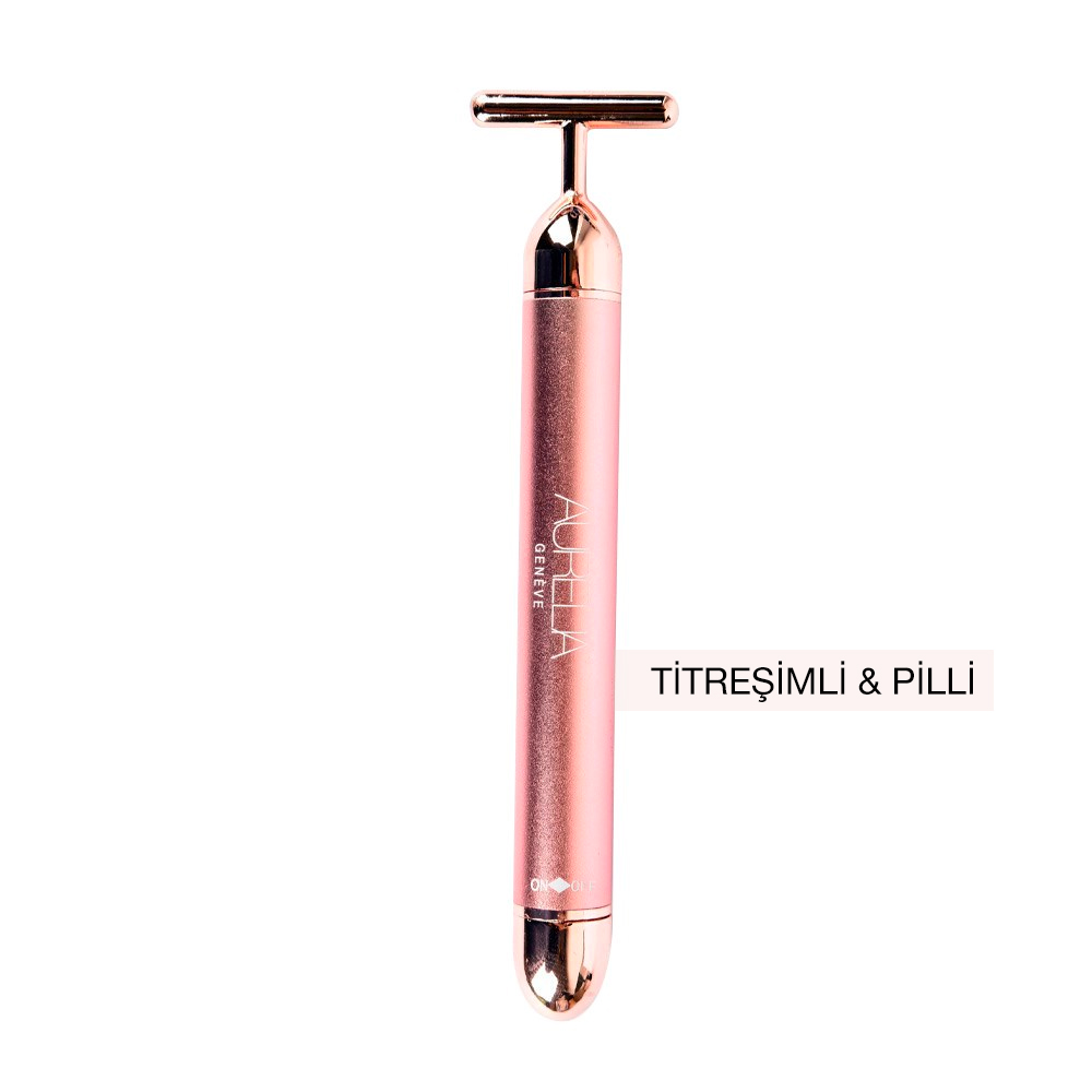 AURELIA GENÈVE - T- SHAPED VIBRATING ENERGY BEAUTY BAR - Sarkma Karşıtı & Çizgi Giderici Titreşimli -T-  Güzellik Masaj Aleti