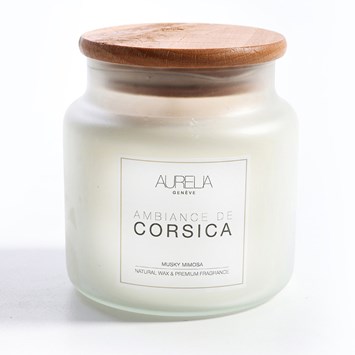 AURELIA GENÈVE HOME - AMBIANCE DE CORSICA – MUSKY & MIMOSA MUM XL – 450 GR - Mimoza & Misk Kokulu Büyük Boy Mum