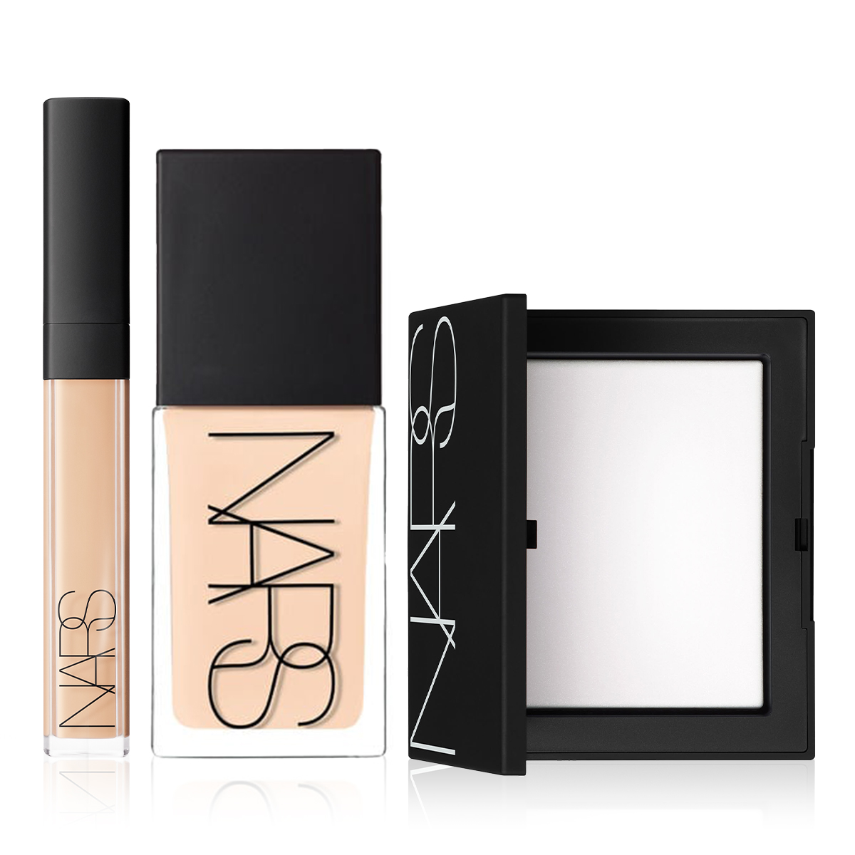 NARS - REFLECT & RADIATE BUNDLE - Cildin Işıltısını Ortaya Çıkaran Pudra & Fondöten &Kapatıcı Seti