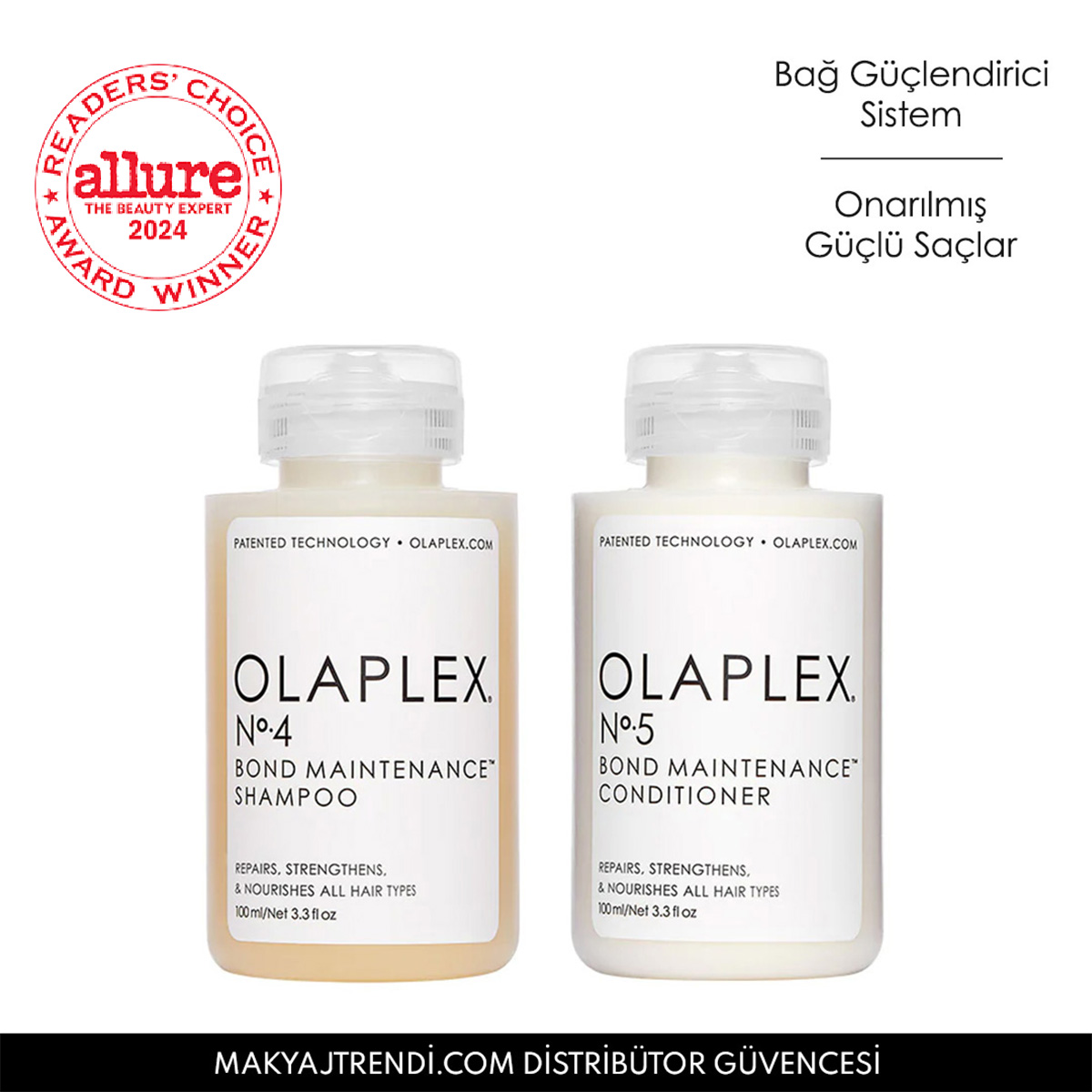 OLAPLEX - DAILY CLEANSE & CONDITION TRAVEL DUO - Saçları Temizleyen & Nemlendiren & Onaran Bağ Güçlendirici Seyahat Bakım Seti