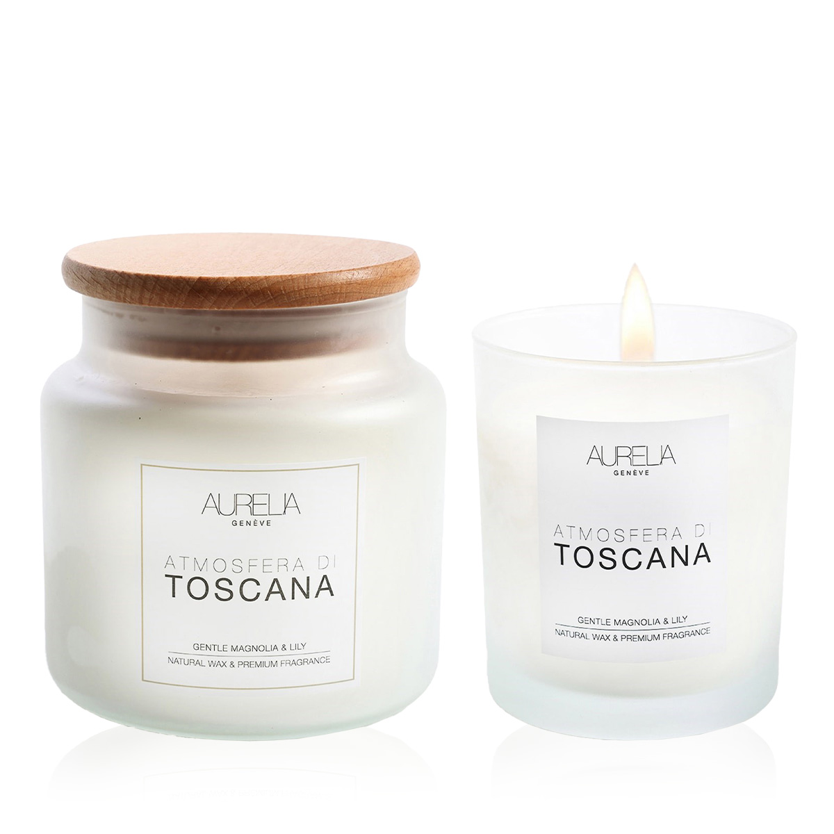 AURELIA GENÈVE HOME - TOSCANA CANDLE DUO - Manolya & Zambak Kokulu İkili Mum Seti