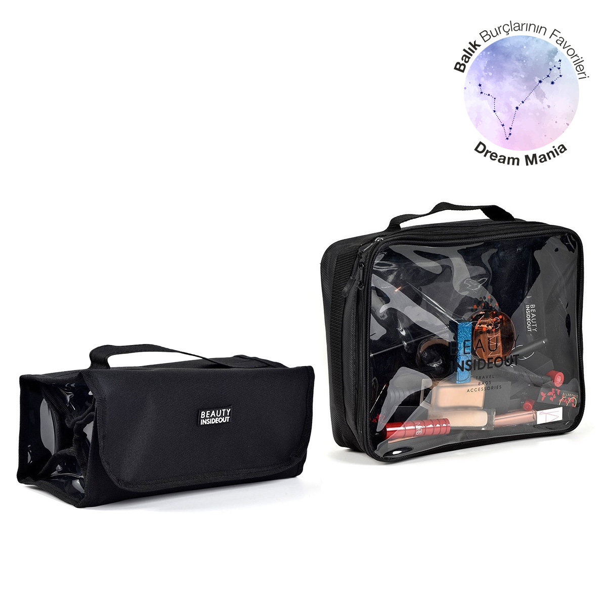 BEAUTY INSIDEOUT - BEST TRAVEL DUO BAG - Seyahat İçin İkili Makyaj Çantası Seti