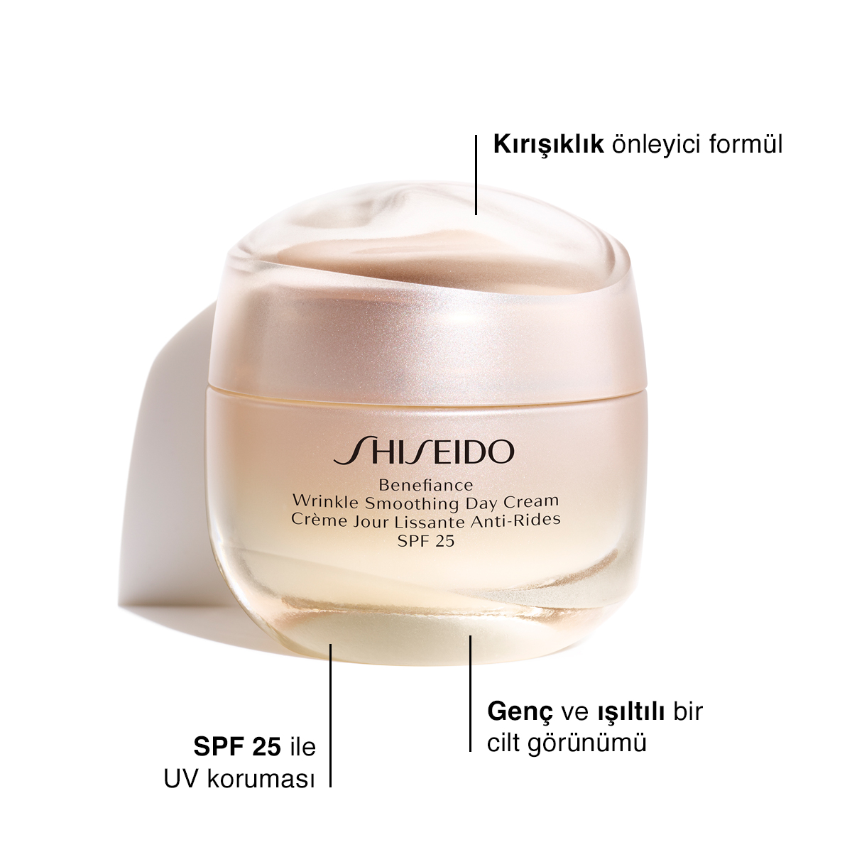 SHISEIDO - BENEFIANCE WRINKLE SMOOTHING DAY CREAM SPF25 - Kırışıklık Önleyici Yoğun Gündüz Kremi SPF25