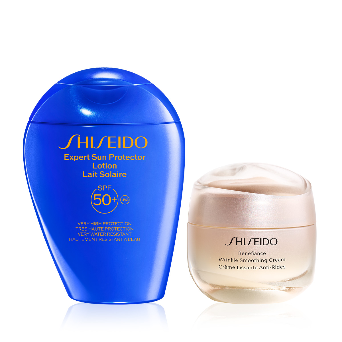 SHISEIDO - PERFECT SKIN DUO: SPF PROTECT & WRINKLE SMOOTHING - Kırışıklık Karşıtı Etkili Nemlendirici & Güneşten Koruyucu Krem Seti