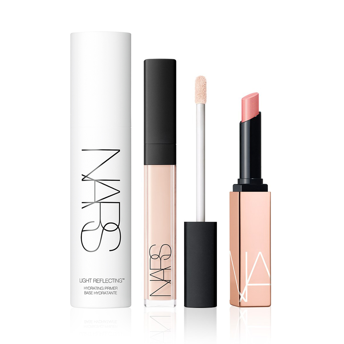 NARS - RADIANCE SKIN & LIPS BUNDLE - Cildi Canlandıran ve Porselen Görünümü Sunan Primer & Kapatıcı & Ruj Seti