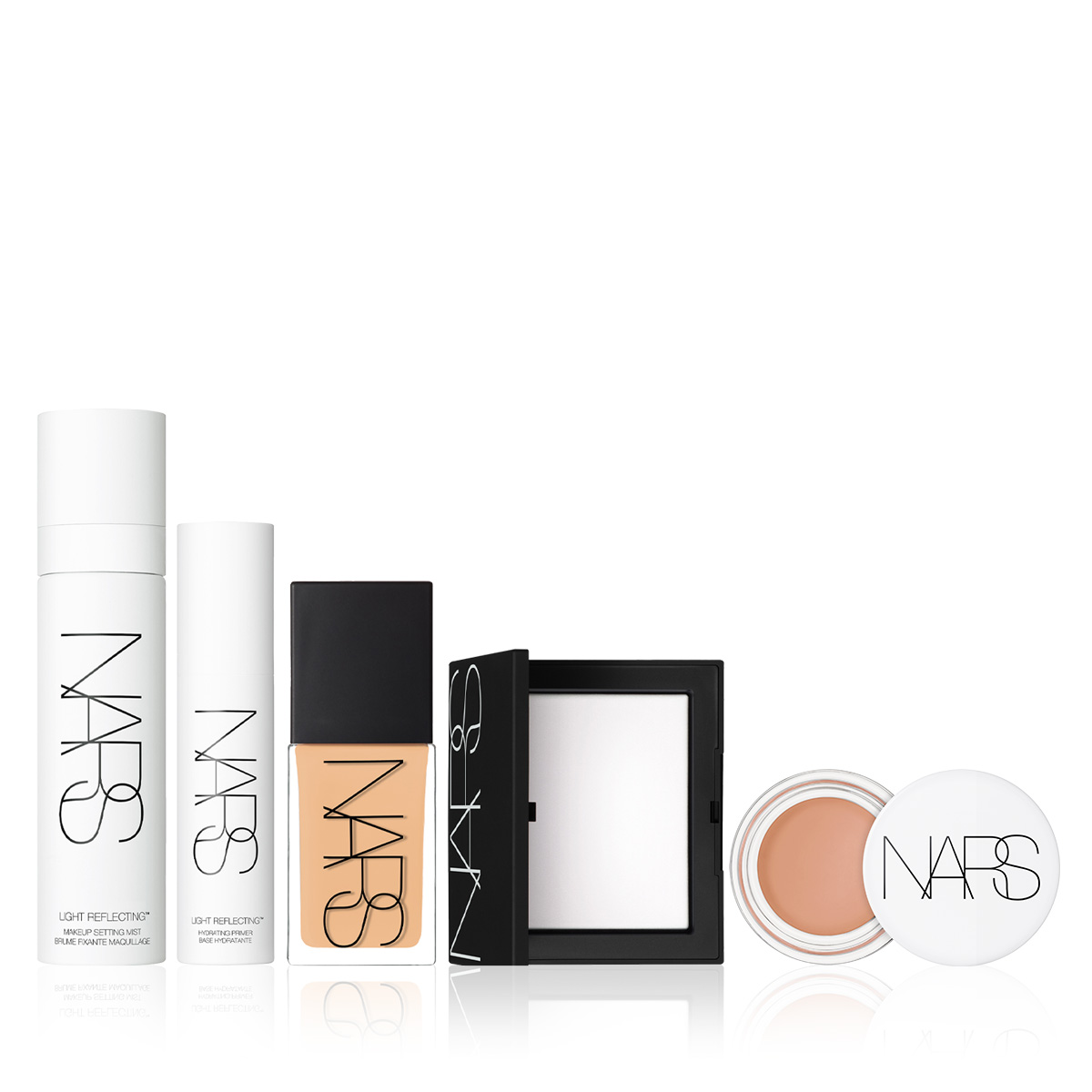 NARS - LIGHT REFLECTING COMPLETE LOOK BUNDLE - Cildi Kusursuzlaştıran, Aydınlatan & Makyajın Kalıcılığını Artıran Makyaj Seti