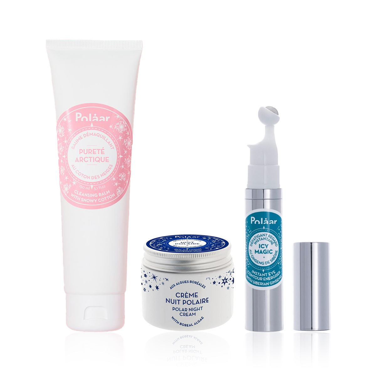 POLAAR - EVENING BEAUTY ROUTINE - Cildi Temizleyen, Göz Çevresine Bakım Yapan & Yenileyici Gece Bakım Seti
