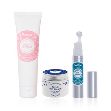POLAAR - EVENING BEAUTY ROUTINE - Cildi Temizleyen, Göz Çevresine Bakım Yapan & Yenileyici Gece Bakım Seti