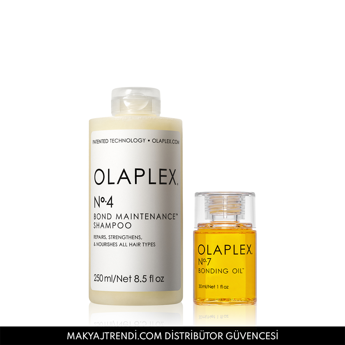 OLAPLEX - CLEAN & SHINE DUO - Saçları Temizleyen ve Parlaklaştıran Bağ Güçlendirici Şampuan & Saç Bakım Yağı Seti