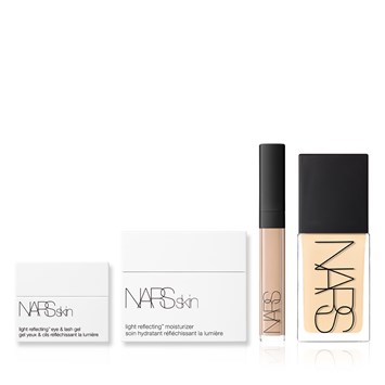 NARS - GLOWY PERFECT CANVAS - Cildi Makyaja Hazırlayan ve Pürüzsüzleştiren Nemlendirici & Göz ve Kirpik Jeli & Kapatıcı & Fondöten Seti