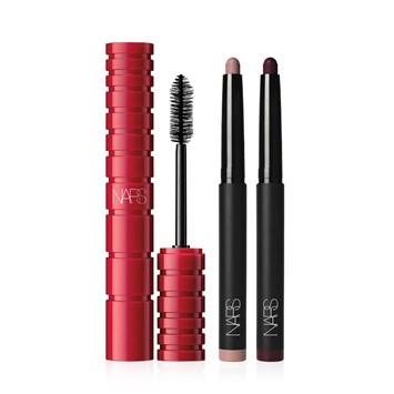 NARS - BURGUNDY EYE GLAM TEAM SET - Kalem Far ve Maskaradan Oluşan Mürdüm Göz Makyaj Seti