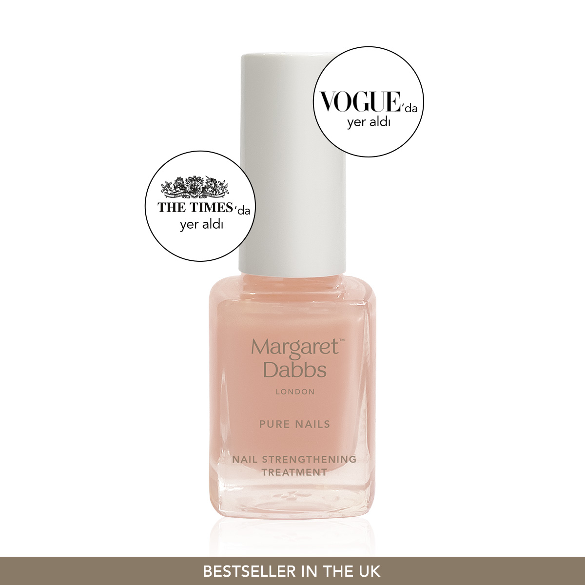 MARGARET DABBS LONDON - PURE NAIL STRENGTHENING TREATMENT - Tırnakları Güçlendiren, Sertleştiren ve Sağlıklı Uzamasını Destekleyen Bakım Jeli