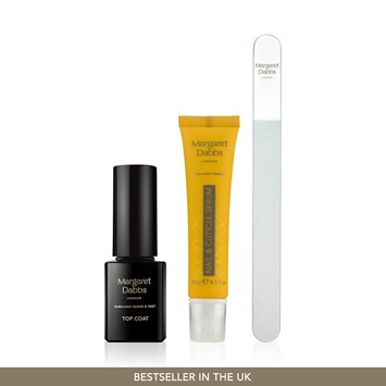 MARGARET DABBS LONDON - NAIL & CUTICLE TRIO - Tırnakları Besleyen Kalem Serum & Kristal Tırnak Törpüsü & Oje Üstü Baz Seti