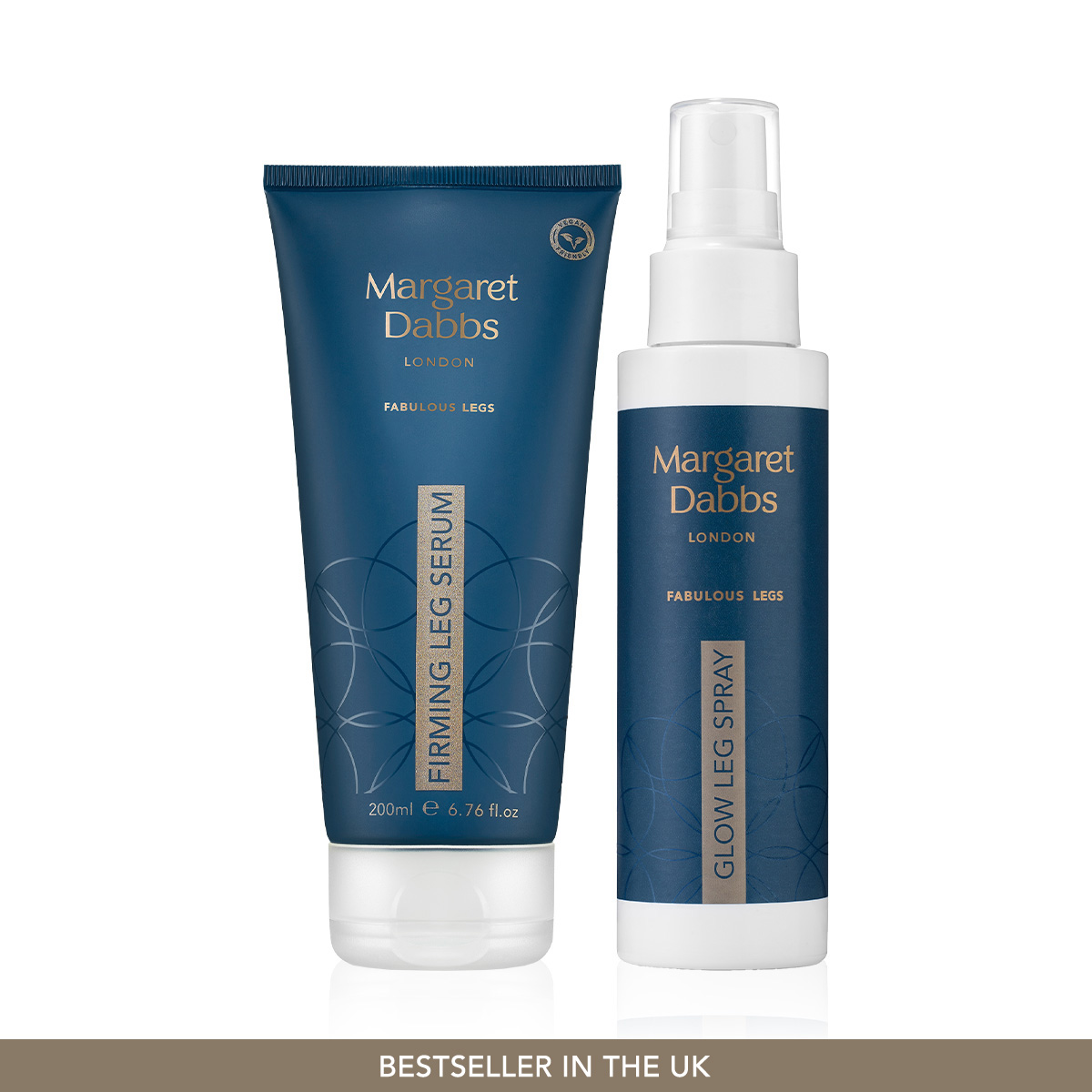 MARGARET DABBS LONDON - FIRM AND GLOW FABULOUS LEGS DUO - Sıkılaştırıcı Bacak Serumu & Pürüzsüzlük Veren Bacak Spreyi Seti