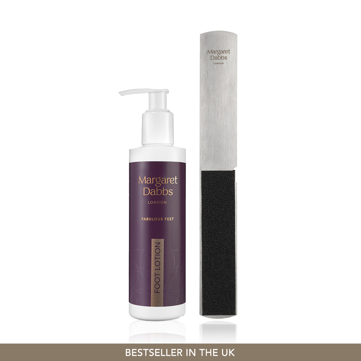 MARGARET DABBS LONDON - FABULOUS FEET CARE SET - Yoğun Nemlendirici Ayak Losyonu & Profesyonel Ayak & Topuk Törpüsü Seti
