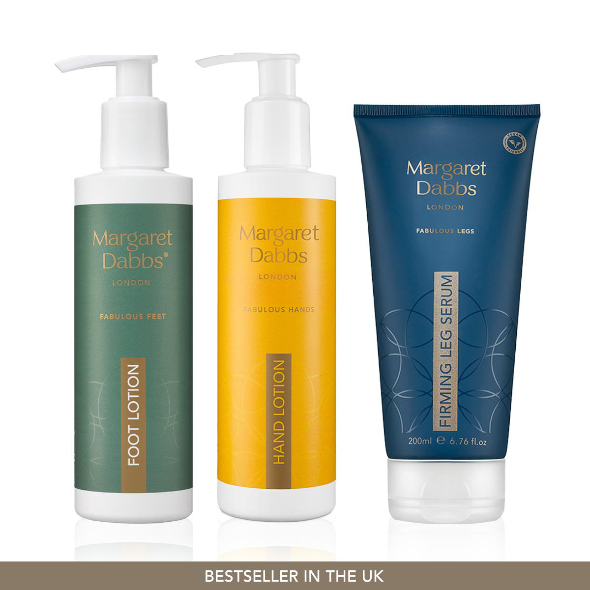 MARGARET DABBS LONDON - BEST SELLER FULL BODY CARE SET - El ve Ayakları Derinlemesine Nemlendiren, Bacakları Sıkılaştıran Bakım Seti