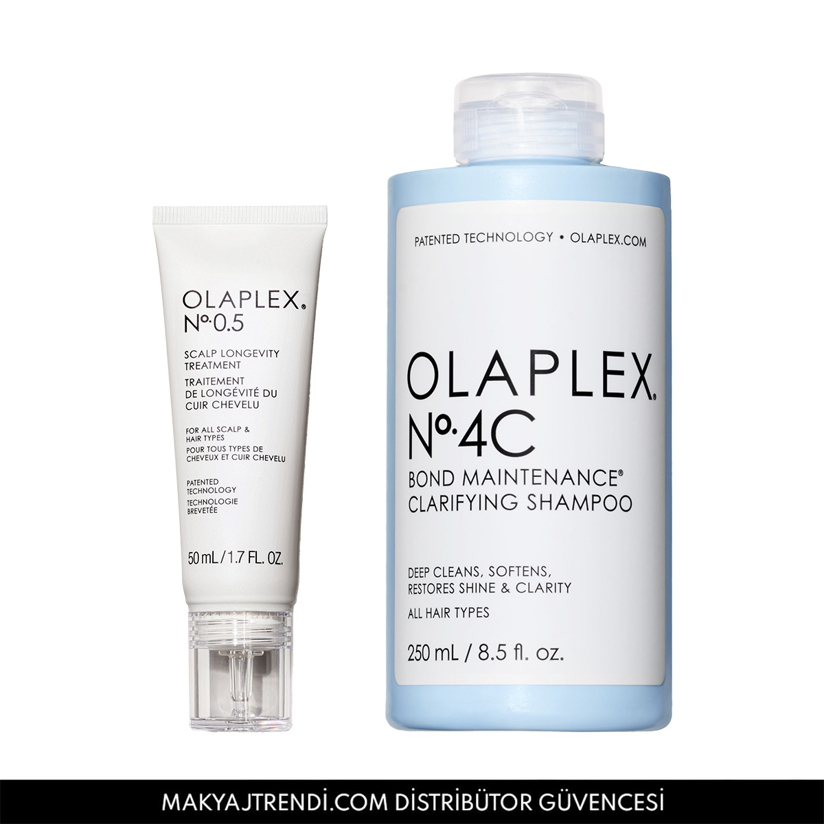 OLAPLEX - CLEAN HAIR & SOOTHED SCALP SET - Saçları Derinlemesine Temizleyen Şampuan & Saç Derisini Güçlendiren Serum Seti