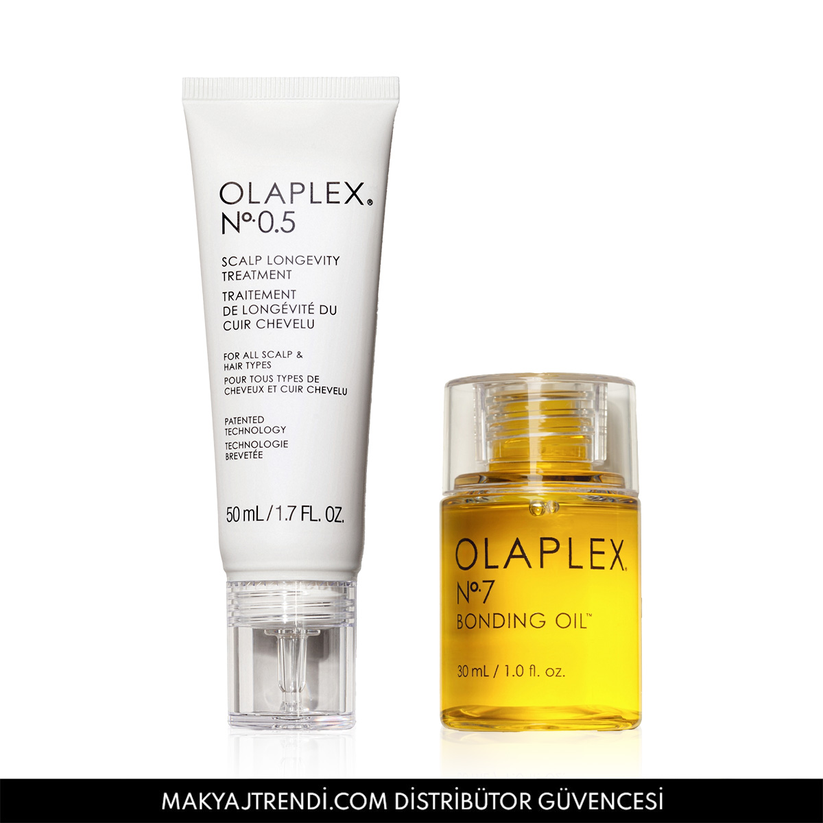 OLAPLEX - HEALTHY SCALP & SHINY HAIR DUO - Bağ Güçlendirici Saç Bakım Yağı & Saç Derisini Güçlendiren Serum Seti