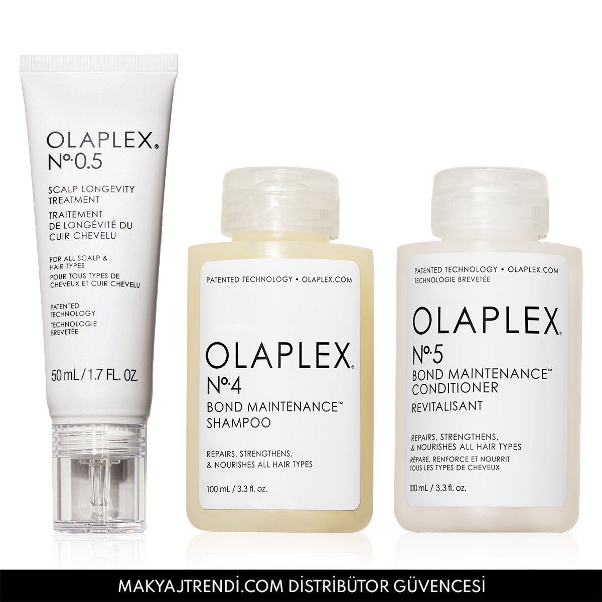 OLAPLEX - REFRESH & RESTORE HAIR SYSTEM - Saçları Temizleyen & Nemlendiren & Saç Derisini Güçlendiren Bakım Seti 