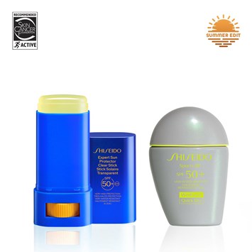 SHISEIDO - SILKY SMOOTH BEAUTY & COMPLETE SUN SPF50+PROTECTION BUNDLE - Güneş Koruyucu Özellikli Likit BB Krem & Şeffaf Stik Güneş Koruyucu Seti