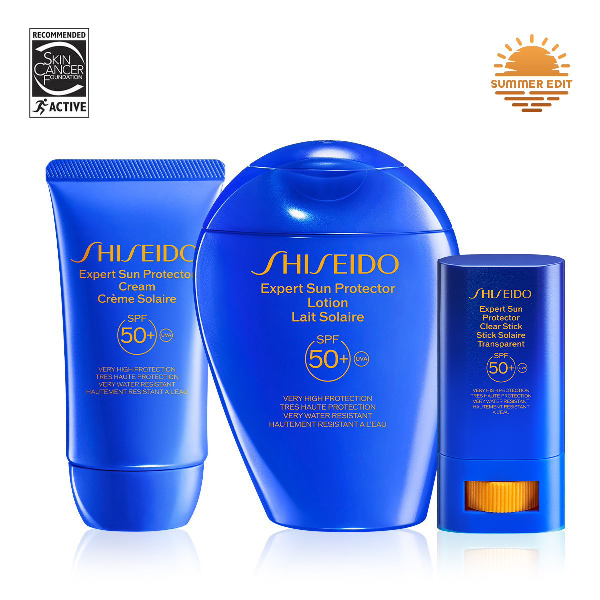 SHISEIDO - SHIELD PROTECTION ESSENTIALS SET - Yüzü & Vücudu Güneşe Karşı Etkili Şekilde Koruyan Üçlü Temel Bakım Seti