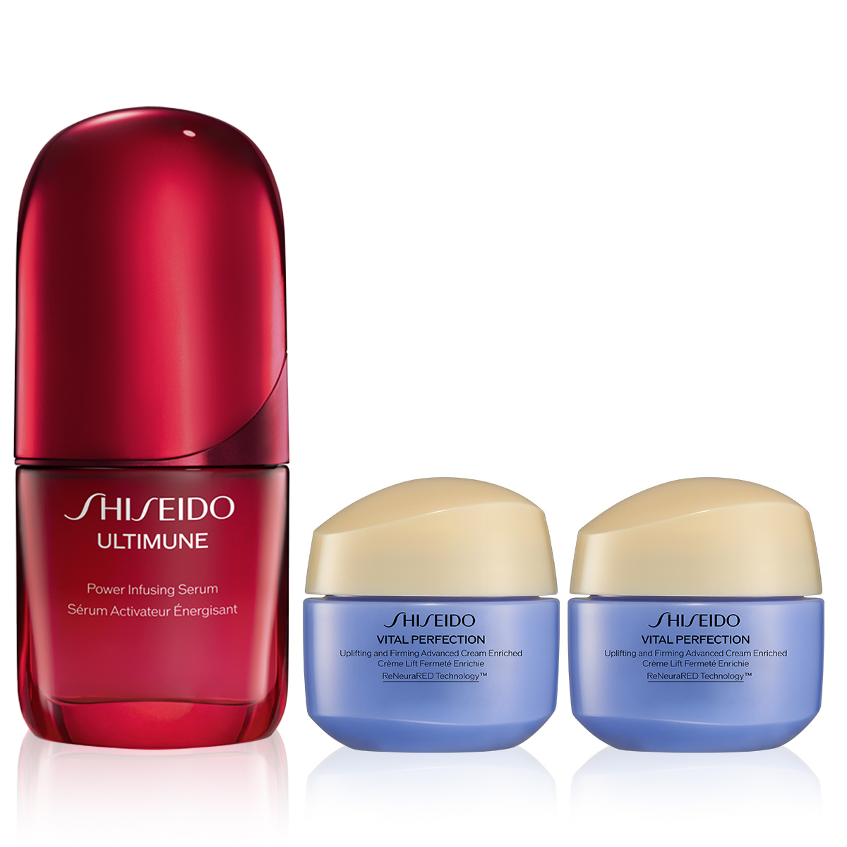 SHISEIDO - ULTIMUNE & UPLIFTING AND FIRMING ENRICHED TRIAL SET - Cilt Bariyerini Güçlendiren & Sıkılaştırıcı Etkili Bakım Seti (Kuru Ciltler İçin)