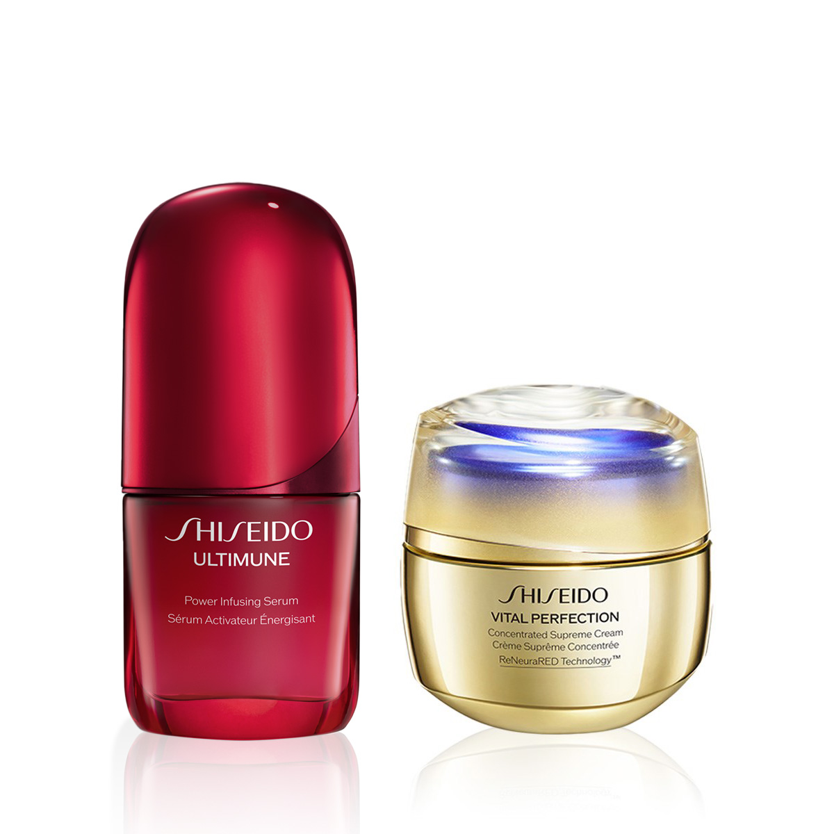 SHISEIDO - ULTIMUNE & OLGUN CİLTLER İÇİN LIFTING ETKİLİ SIKILAŞTIRICI SET - Yaşlanmayı Yavaşlatan Serum & Olgun Ciltler İçin Yaşlanma Karşıtı Nemlendirici Seti