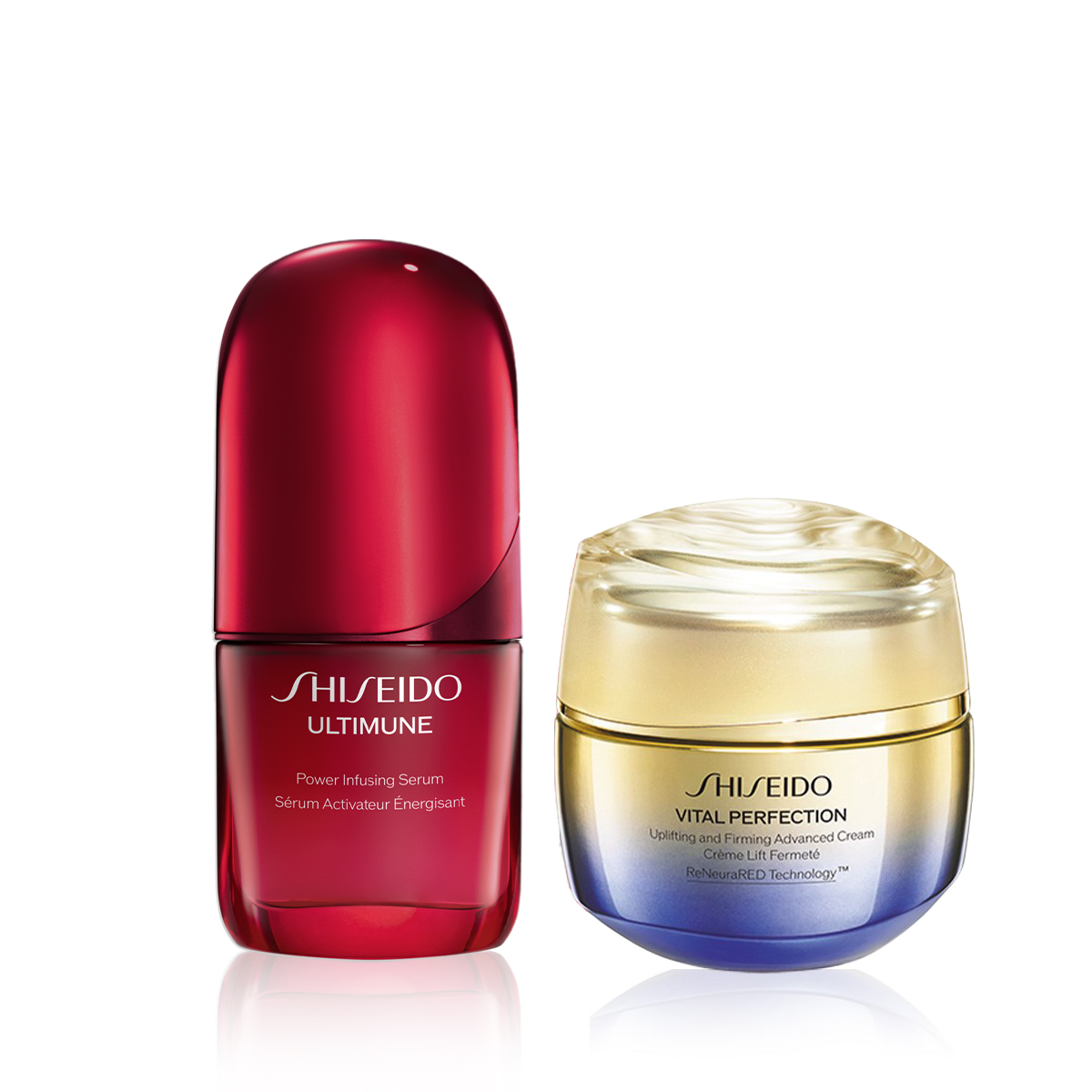 SHISEIDO - ULTIMUNE & LIFTING ETKİLİ SIKILAŞTIRICI SET - Yaşlanmayı Yavaşlatan Serum & Cildi Sıkılaştıran Nemlendirici  - Normal Ciltler