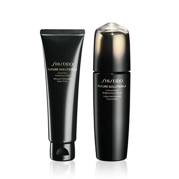 SHISEIDO - FUTURE SOLUTION LX LUMI-PREP SET - Lüks Temizleme Köpüğü ve Pürüzsüzleştiren Losyon Seti 