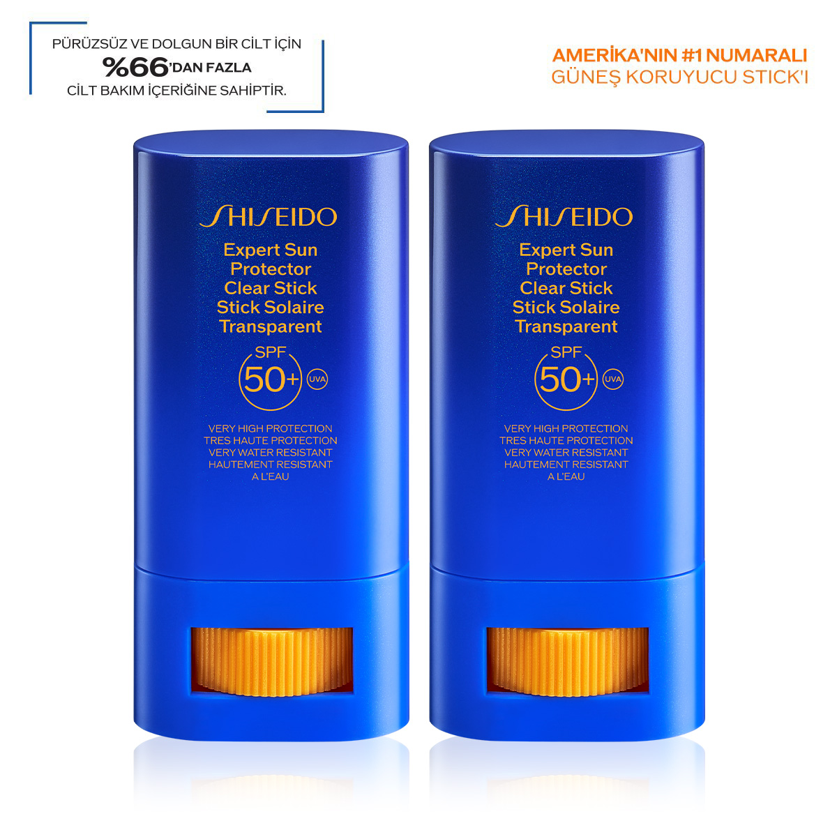SHISEIDO - EXPERT SUN PROTECTOR CLEAR STICK DUO - Yüksek Güneş Koruyuculu İkili Şeffaf Stik Seti