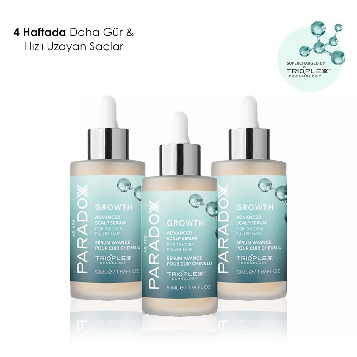 WE ARE PARADOXX - SIZE UP GROWTH ADVANCED SCALP SERUM TRIO - Saç Uzamasını Destekleyen & Dökülmeyi Engelleyen Üçlü Saç Serumu