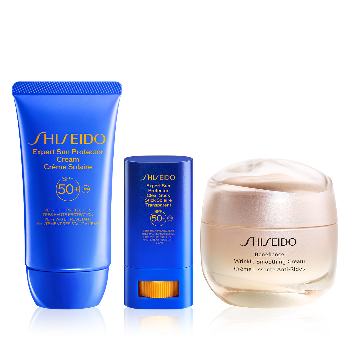 SHISEIDO - 24-HOURS SUN PROTECTION & ANTI-AGING TRIO - Kırışıklık Onarıcı Nemlendirici, Güneşe Karşı Etkili Şekilde Koruyan Stik ve Krem Seti