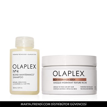 OLAPLEX - CLEAN & READY HAIR ROUTINE SET - Kalın Telli Saçlar İçin Bağ Güçlendirici Bakım Şampuanı & Yoğun Nemlendirici Maske Seti