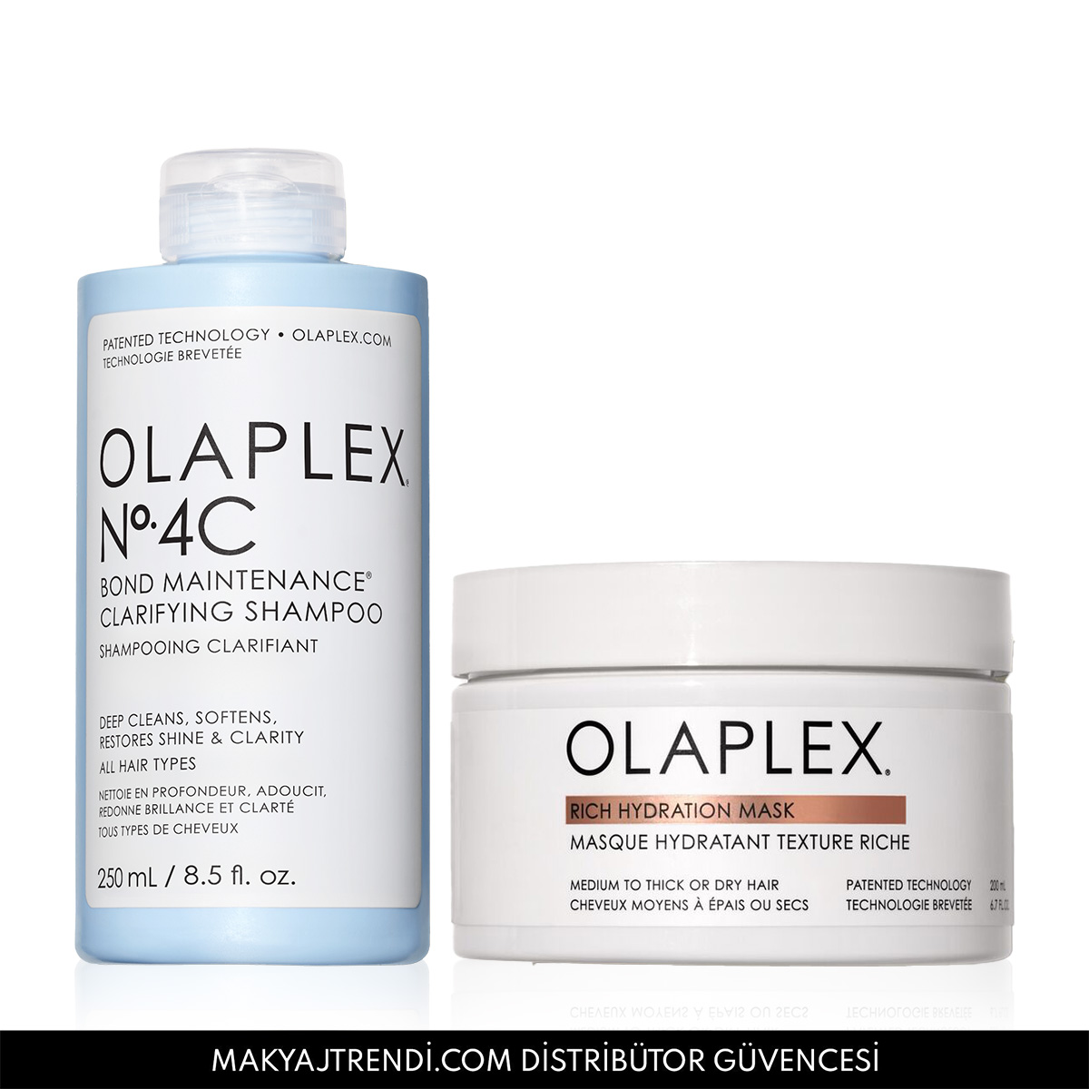 OLAPLEX - DEEP CLEANSE & MOISTURE DUO - Derinlemesine Temizleyen Bağ Güçlendirici Şampuan & Yoğun Nemlendirici Maske Seti