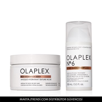 OLAPLEX - AFTER SHAMPOO TREATMENT KIT - Kalın Telli Saçlar İçin Bağ Güçlendirici Saç Şekillendirici & Yoğun Nemlendirici Maske Seti