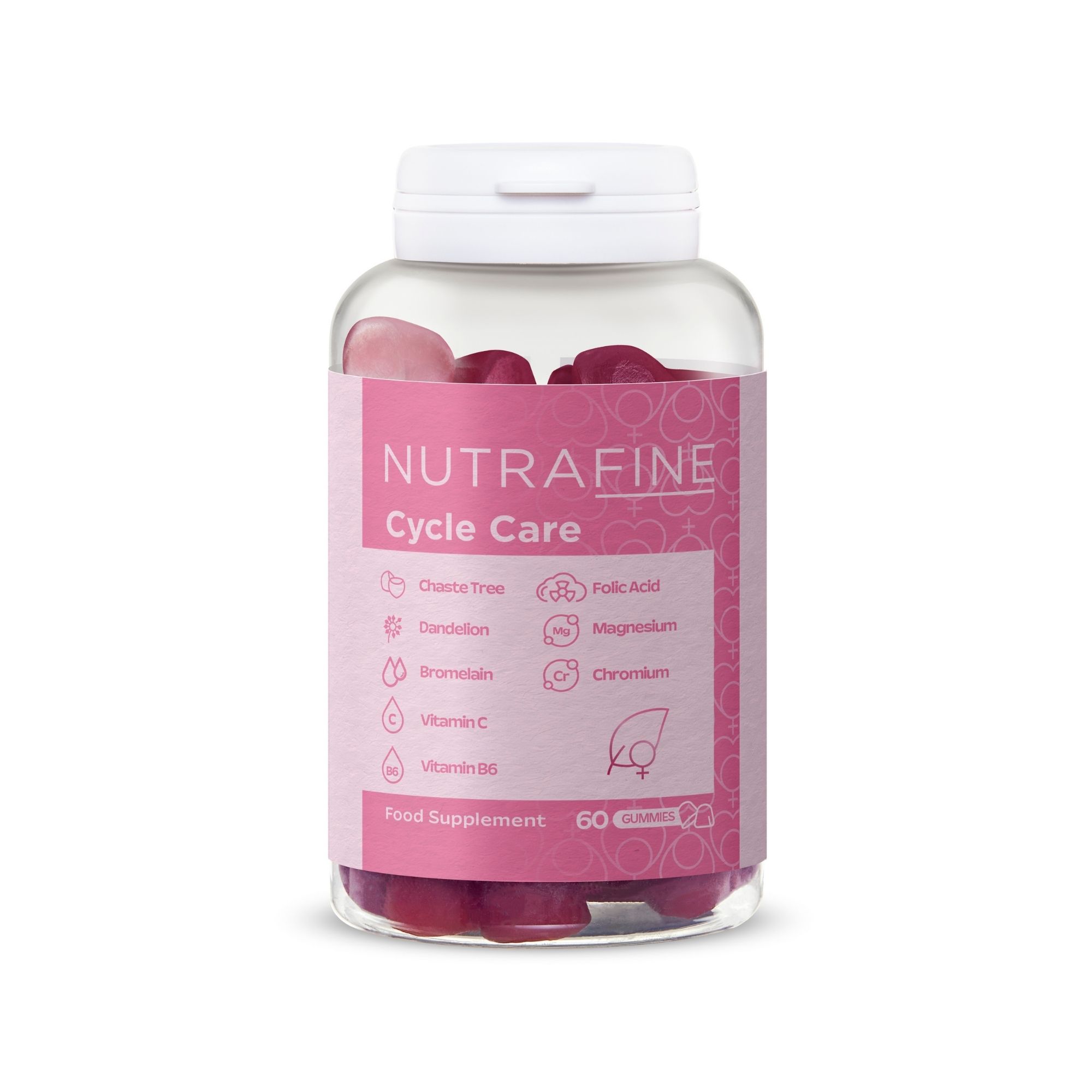 NUTRAFINE - CYCLE CARE GUMMY - Kadınlar İçin PMS Destekleyici Çiğnenebilir Takviye Edici Gıda