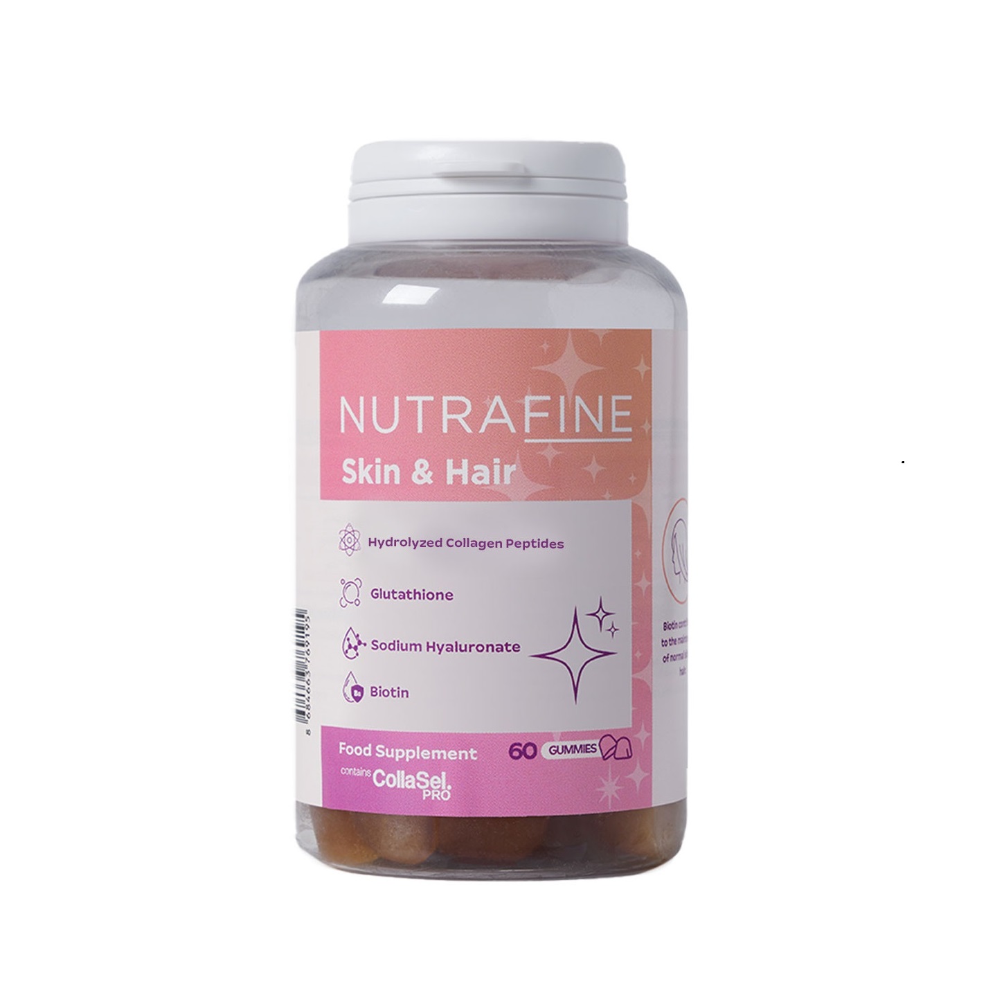 NUTRAFINE - SKIN & HAIR GUMMY - Sağlıklı Cilt & Saç İçin Çiğnenebilir Takviye Edici Gıda