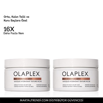 OLAPLEX - RICH HYDRATION MASK DUO - Orta, Kalın Telli ve Kuru Saçlar İçin Yoğun Nemlendirici İkili Maske Seti