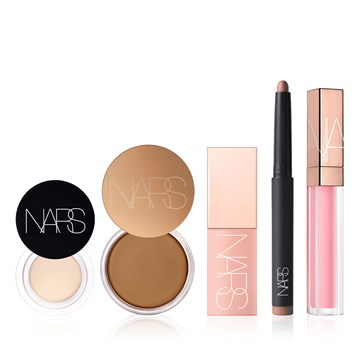 NARS - ON THE GO VACATION SET - Silgi Kapatıcı, Likit Allık, Krem Bronzer, Lip Gloss & Kalem Far Seti