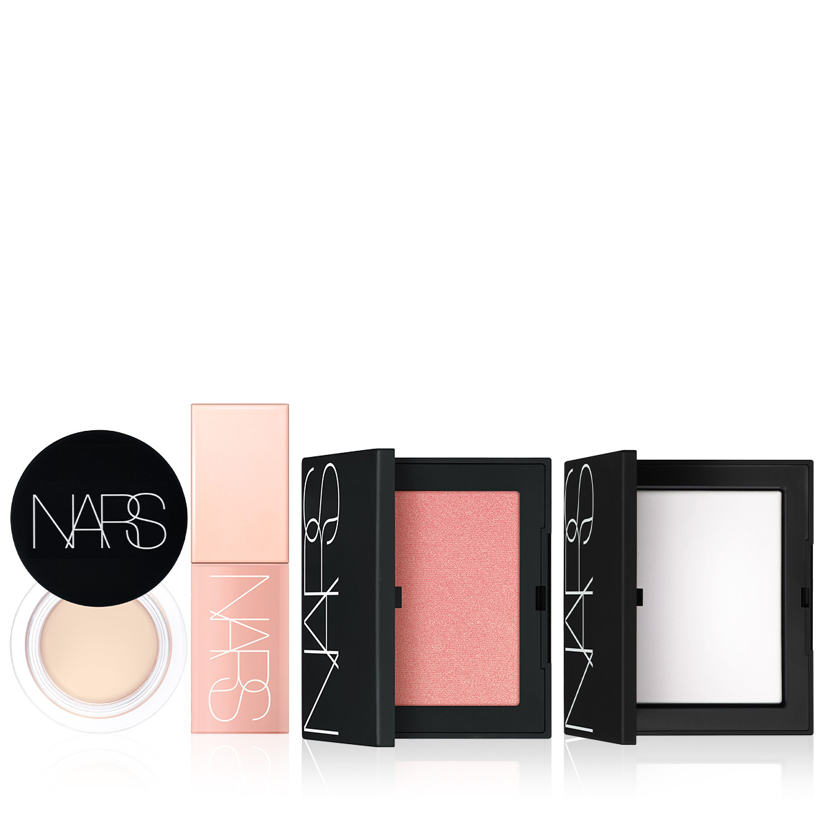 NARS - THE LEGENDS OF TIMELESS BEAUTY BUNDLE - Silgi Kapatıcı, Toz Allık, Likit Allık & Transparan Sıkıştırılmış Pudra Seti
